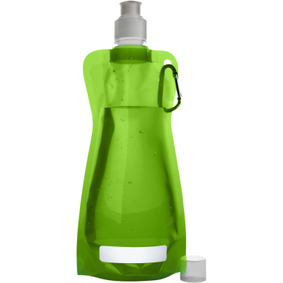 Picture of FOLDING WATER BOTTLE (420ML) in Light Green.