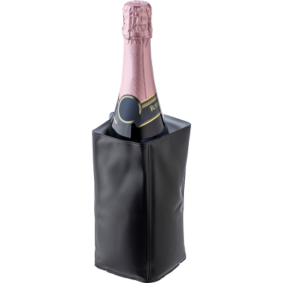 Picture of WINE BOTTLE COOLER in Black.