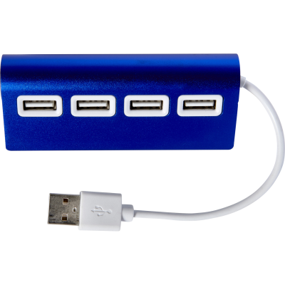 Picture of ALUMINIUM METAL USB HUB in Blue.