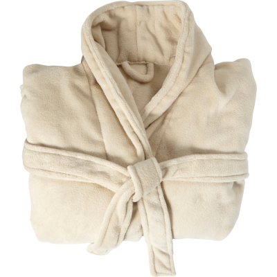 Picture of FLEECE BATHROBE in Beige.