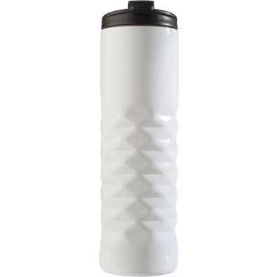 Picture of STEEL THERMOS MUG (460ML) in White.