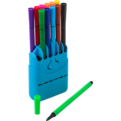 Picture of 12 WATER-BASED FELT TIP PEN in Light Blue.