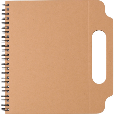 Picture of CARDBOARD CARD NOTE BOOK in Brown.