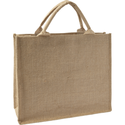 Picture of JUTE SHOPPER TOTE BAG in Brown