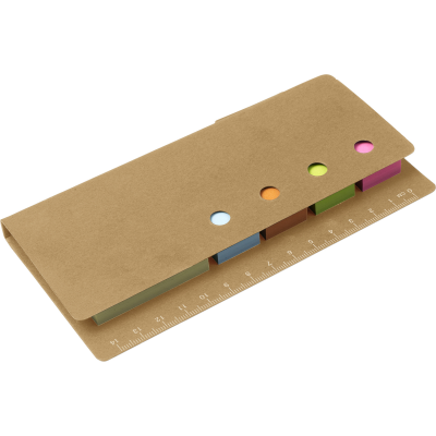 Picture of CARDBOARD CARD HOLDER with Ruler in Brown.