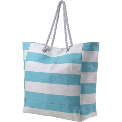 Picture of COTTON BEACH BAG in Light Blue.