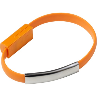 Picture of SILICON USB WRIST BAND in Orange