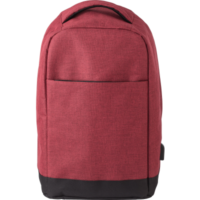 Picture of ANTI-THEFT BACKPACK RUCKSACK in Burgundy.