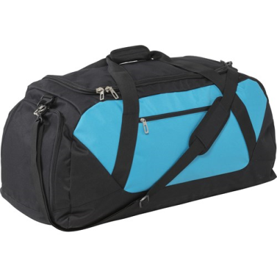 Picture of LARGE SPORTS & TRAVEL BAG in Black & Light Blue
