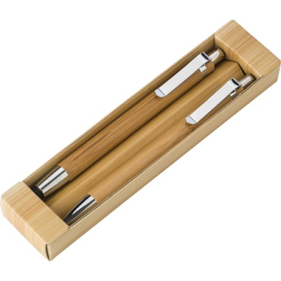 Picture of BAMBOO PEN SET in Brown