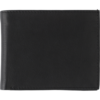 Picture of LEATHER RFID CREDIT CARD WALLET in Black.