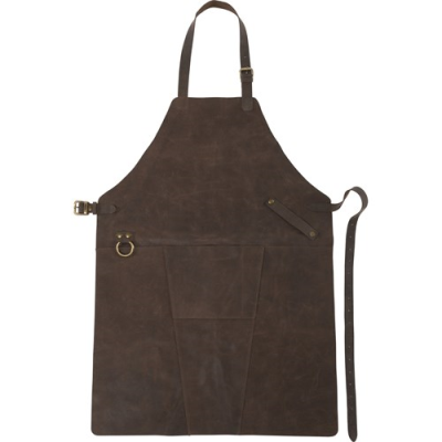 Picture of SPLIT LEATHER APRON in Brown