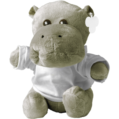 Picture of SOFT TOY HIPPO in Grey.