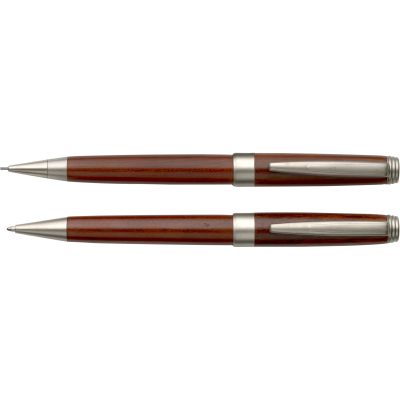 Picture of ROSEWOOD WOOD PEN SET in Brown