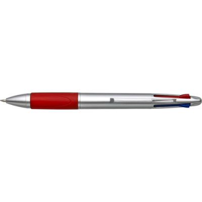 Picture of 4 COLOUR PLASTIC BALL PEN in Red