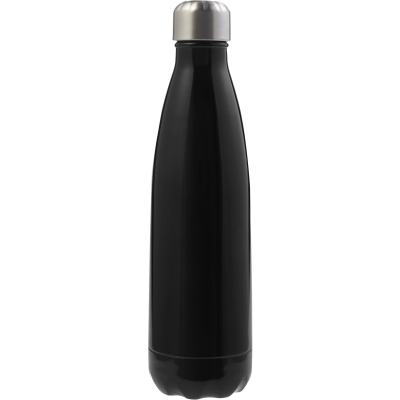 Picture of THE TROPEANO - STAINLESS STEEL METAL DOUBLE WALLED BOTTLE (500ML) in Black.