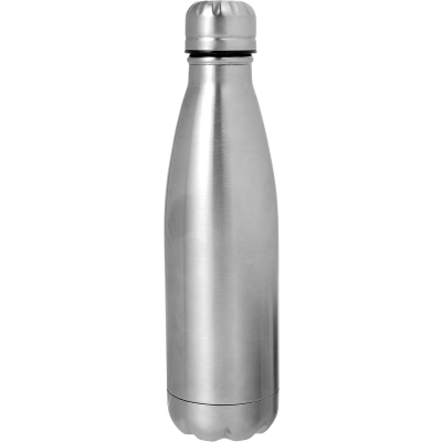 Picture of THE TROPEANO - STAINLESS STEEL METAL DOUBLE WALLED BOTTLE (500ML) in Silver