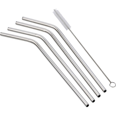 Picture of FOUR DRINK STRAWS in Silver