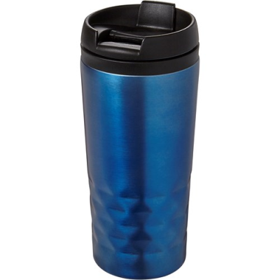 Picture of THE TOWER - STAINLESS STEEL METAL DOUBLE WALLED TRAVEL MUG (300ML) in Blue