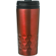 Picture of STAINLESS STEEL METAL DOUBLE WALLED TRAVEL MUG (300ML) in Red