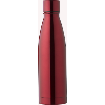 Picture of THE BENTLEY - STAINLESS STEEL METAL DOUBLE WALLED BOTTLE (500ML) in Red