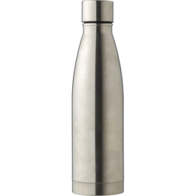 Picture of THE BENTLEY - STAINLESS STEEL METAL DOUBLE WALLED BOTTLE (500ML) in Silver.
