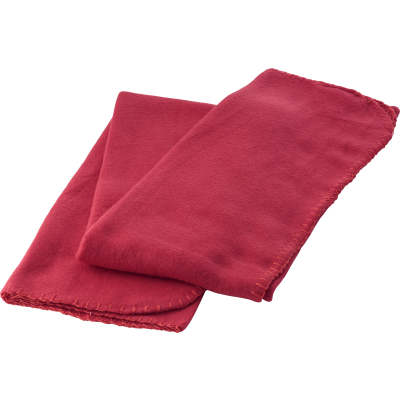 Picture of PLUSH BEAR with Fleece Blanket in Red