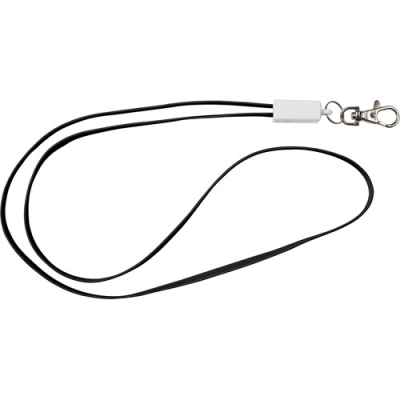 Picture of LANYARD AND CHARGER CABLE in Black.