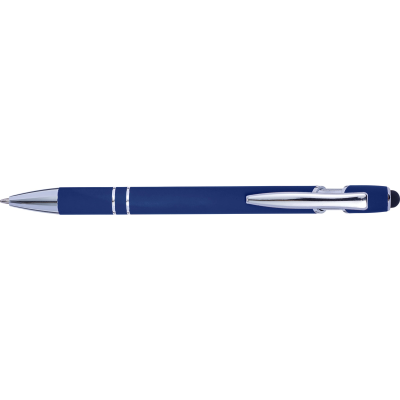 Picture of BALL PEN with Rubber Finish in Blue.