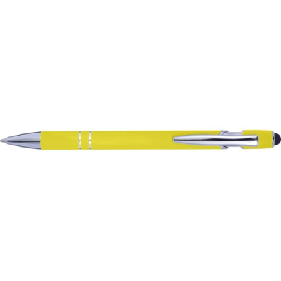 Picture of BALL PEN with Rubber Finish in Yellow.
