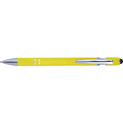 Picture of BALL PEN with Rubber Finish in Yellow.