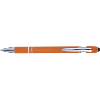 Picture of BALL PEN with Rubber Finish in Orange.
