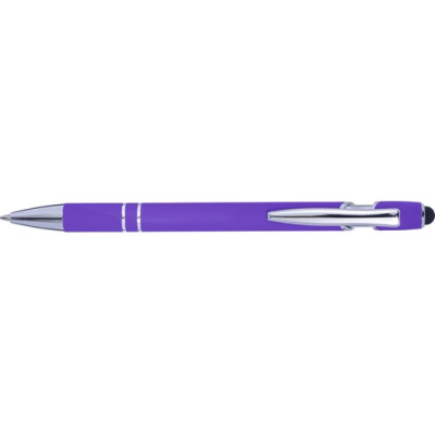 Picture of BALL PEN with Rubber Finish in Purple