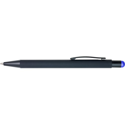 Picture of RUBBER BALL PEN in Cobalt Blue.