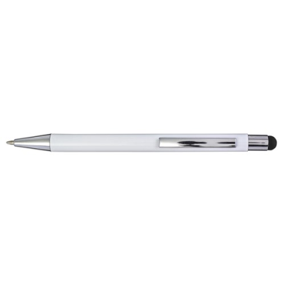 Picture of ALUMINIUM METAL AND PLASTIC BALL PEN in Black.