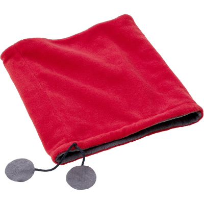 Picture of FLEECE NECK WARMER AND BEANIE in Red