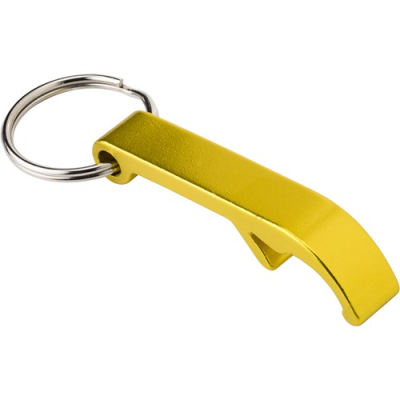 THE CITY - BOTTLE OPENER KEYRING in Yellow.