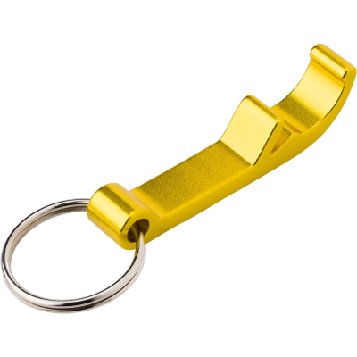 Picture of THE CITY - BOTTLE OPENER KEYRING in Yellow