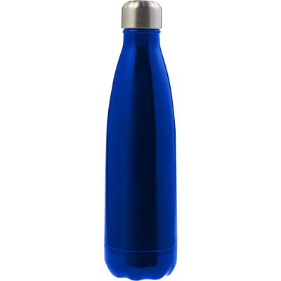 Picture of STAINLESS STEEL METAL BOTTLE, SINGLE WALL (650 ML) in Blue.