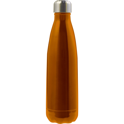 Picture of STAINLESS STEEL METAL BOTTLE, SINGLE WALL (650 ML) in Orange.