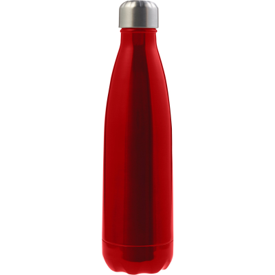 Picture of STAINLESS STEEL METAL BOTTLE, SINGLE WALL (650 ML) in Red.