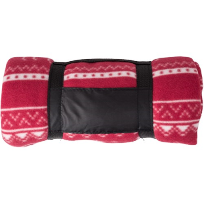 Picture of POLAR FLEECE BLANKET (180GM & 2) in Red.
