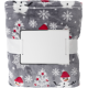 Picture of FLANNEL FLEECE SNOWMEN BLANKET in Grey