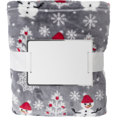 Picture of FLANNEL FLEECE SNOWMEN BLANKET (260G) in Grey