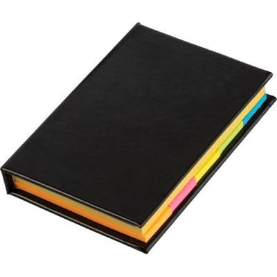 Picture of NOTE BOOK with Sticky Notes in Black.