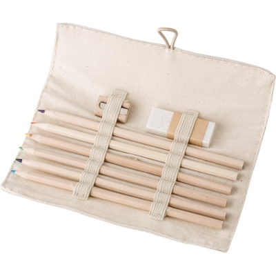 Picture of LINEN DRAWING SET in Khaki