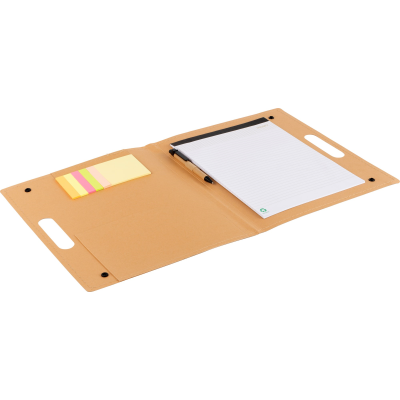 Picture of CARDBOARD CARD WRITING FOLDER in Brown.