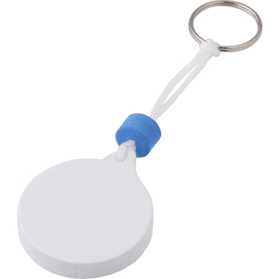 Picture of FOAM KEY HOLDER KEYRING in White.