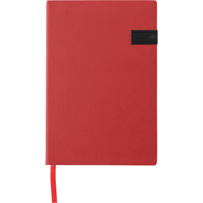 Picture of NOTE BOOK (APPROX A5) with USB Drive in Red.