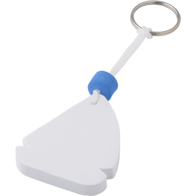 Picture of FOAM KEY HOLDER KEYRING in White